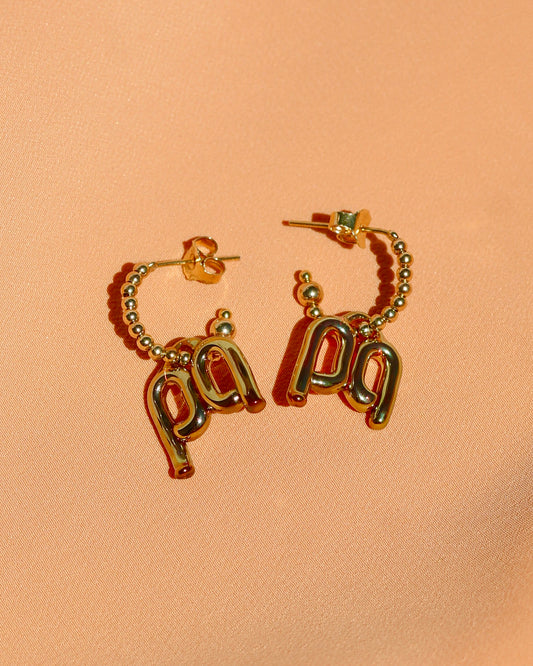 GOLD PA EARRINGS